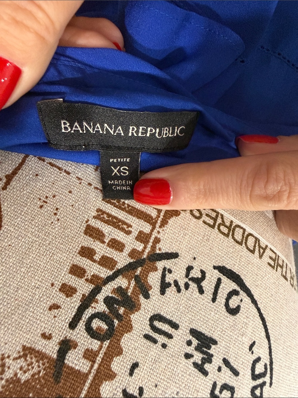 Banana Republic One-Shoulder Ruffle Maxi Dress in Royal Blue - Picture 3 of 3